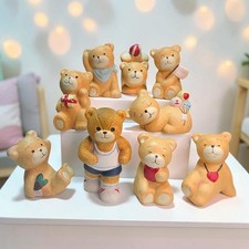 Vintage HOMCO Porcelain Teddy Bear Figurine Lot 1408 1461 Home Interiors 9 Pc picture