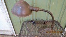 Vintage Industrial Gooseneck Desk Lamp Cast Iron Base Art Deco Working Light picture