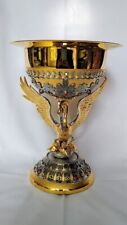 Chalice with Paten set Pelican Symbol of Jesus 24k Gold Plated European Bronze picture