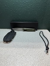 CUSTOM BURNING PINES EDC HUNTNG CAMPING FISHING KNIFE Dark Green 14C28N picture