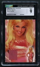 Britney Spears Memorabilia 2002 Operation Swatchit Fabric CGC 9 Mint picture