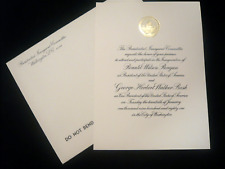 President Ronald Reagan and George Bush 1981 Official Inaugration Invitation picture