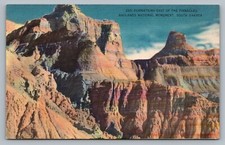 Badlands National Monument SD Formations East Pinnacles Bad Lands Postcard G9 picture