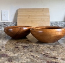DANSK PHILIPPINES JHQ Teak Wood Bowls MCM VintageJens Harald Quistgaard Set Of 2 picture