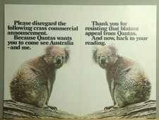 1978 Qantas Airline Print Ad 4-page Koala 100 Things to See and Do in Australia picture