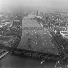 Aerial view of the competitors in the 1972 London to Monte Carlo Po - Old Photo picture