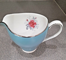 Chinastyle Simpsons (Potters) Ltd Vintage Blue Creamer w/Flowers picture