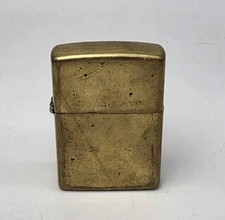 Vintage Zippo 1992 Plain Solid Brass Lighter See Pics 1932 60th Anniversary picture