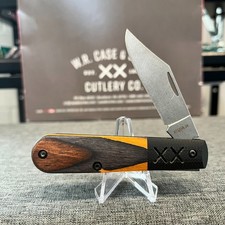 Case XR Barlow, Sloped Ember Glow DymaLux Wood, Black G-10, S35VN Blade, NIB picture