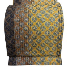 Fukuro Obi Silk Brown Striped Geometric Used 432cm x 32cm Excellent Condition picture