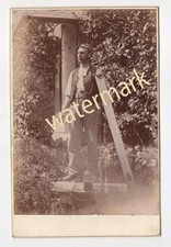 Workman / soldier, with tools, Cabinet photo picture