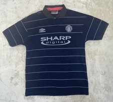 Vintage MANCHESTER UNITED 1999 2000 Away Football Shirt Soccer Jersey Umbro XL picture