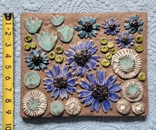'70s Jie Gantofta Sweden Decorative Ceramic Wall Plaque picture