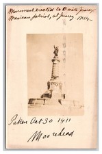 Benito Juarez Monument Ciudad Juarez Mexico RPPC Real Photo Postcard c1911 PM picture