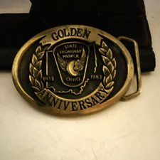 Ohio State Highway Patrol Golden Anniversary Belt Buckle 1933-1983 (1983) picture