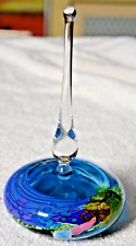 Stunning  Signed Studio Art Glass Perfume Bottle With Stopper- Signed 8