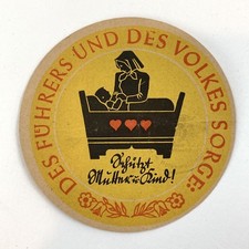 Vintage Luggage Tag Sticker German WWII The Leader And People C1935 picture