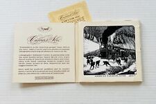 Currier and Ives ARTile American Railroad Scene Ceramic Tile Black White picture