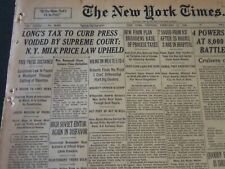 1936 FEB 11 NEW YORK TIMES - LONG'S TAX TO CURB PRESS VOIDED BY COURT - NT 6714 picture