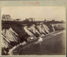 Neurdein, France, Biarritz, La Côte des Basques Vintage Albumen Print Print Print A picture