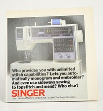 Singer Sewing Machine Vintage Print Ad 1980s Ultra Unlimited Model 6268 picture