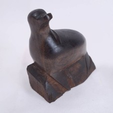 Vtg Hand Carved Ironwood Seal Sculpture Figurine Coastal Decor Statue 4.5in picture