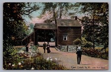 East Creek NY Old Toll Gate 1911 Postcard Little Falls Herkimer Co Postcard P12 picture