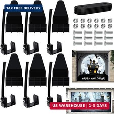6 Pcs Garage Door Banner Clamps Halloween Backdrop Installation Clips picture