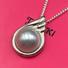 TASAKI Mabe Pearl Necklace 12.4mm Sterling Silver 925 Authentic Rare picture