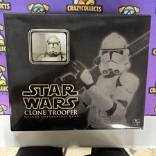 Gentle Giant Star Wars Clone Trooper Utapau Bust Statue Orange New 2006 NIB picture