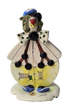 Vintage Porcelain Lino Zampiva Clown Figurine w/ Spaghetti Hair Italy  Signed picture