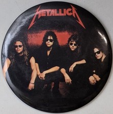 Metallica Button Pin 6 Inches Pinback Metal Hard Rock Band Group Badge picture