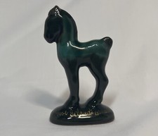 Vtg Blue Mountain Pottery Drip Glaze Horse Pony Foal Figurine Owen Sound Canada picture