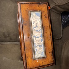 Antique Victorian Mother of Pearl Jewellery Box Carved Greek Gods picture