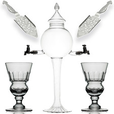 Absinthe Fountain Set - Glass Pearl Bubble Fountain with 2 Spouts, Absinthe Drip picture