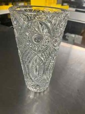 IMPERIAL GLASS CRYSTAL HOBSTAR LARGE VASE, picture