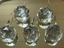 5 CHANDELIER CRYSTAL BALL Faceted Sphere Sun Catcher Rainbow Prism Parts K9 30mm picture