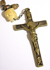 Antique 5 Decade Memento Mori Rosary picture