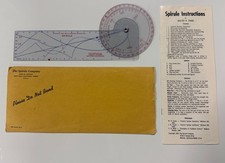 Vintage SPIRULE Walter R. Evans Root Locus Slide Rule w/ Instructions & Envelope picture