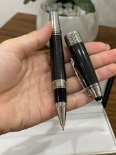 Montblanc JFK Special Edition Rollerball Pen Carbon Fiber Black Silver NIB Box picture