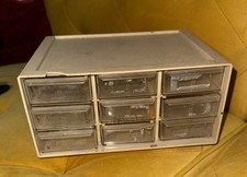 Vintage Akro-Mils 9-Drawer bakelite Hardware Bin Organizer #10-109 Made in USA picture