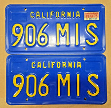 1970's California License Plates DMV Clear 1975 Chevrolet Blazer 1975 Validation picture