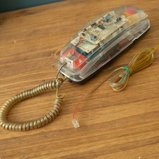 Vtg Clear Phone Transparent Telephone 1990s Coby picture