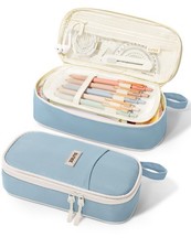 SUNEE Cute Pencil Case Kawaii Aesthetic Pen Pouch Large Zipper Bag Blue picture