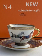 Hermes Cheval d'Orient Tea Cup and Saucer No 4 with Box and Ribbon New Aut picture