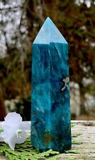 156g STUNNING BLUE/GREEN APATITE CRYSTAL POLISHED HEALING WAND  Reiki  NORWAY picture