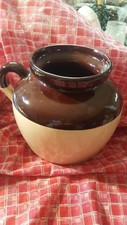 Lg Vtg R.R.P. CO Robinson Ransbottom Stoneware 4 Qt Bean Pot Roseville O USA picture