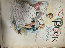 Puck Christmas 1893 Victorian Illustrated Cover Holiday Ephemera picture