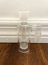 18MM CLEAR GLASS WATER PIPE ASH CATCHER CLEAR HONEYCOMB PERC 90DEGREE picture