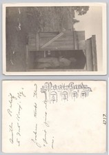 Fort Bragg RPPC Soldier Trench Photo Military History Postcard Vintage picture